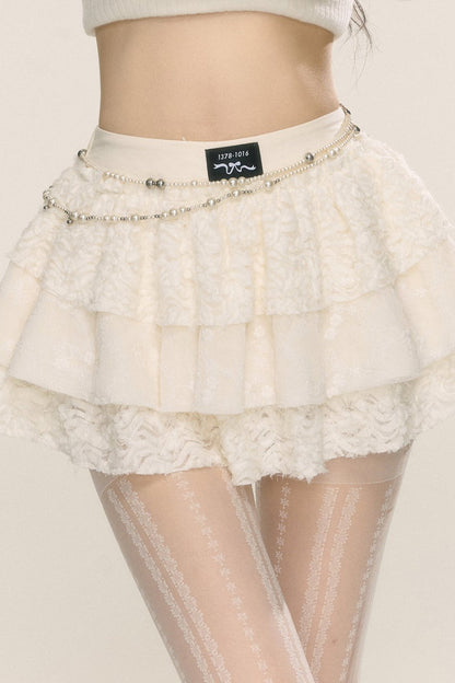 Shao Ye Eye [September 26 at 20 o'clock on sale] Shao Ye Eye Ballet Leg Essence Lace Cake Skirt Girl Early Autumn