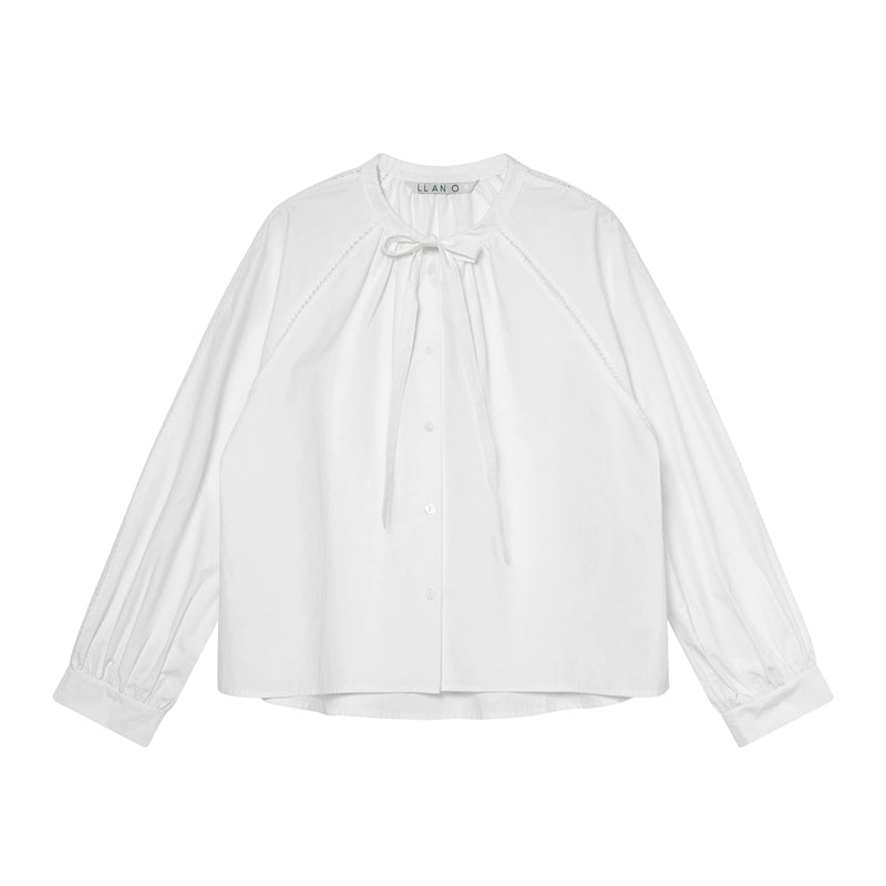 French loose white shirt