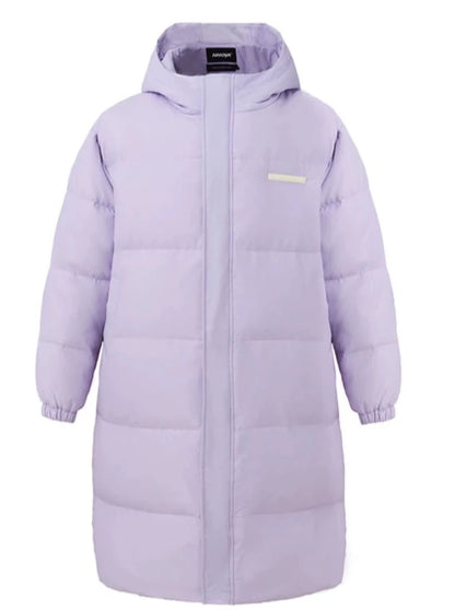 LONG HOODED COUPLE DOWN JACKET