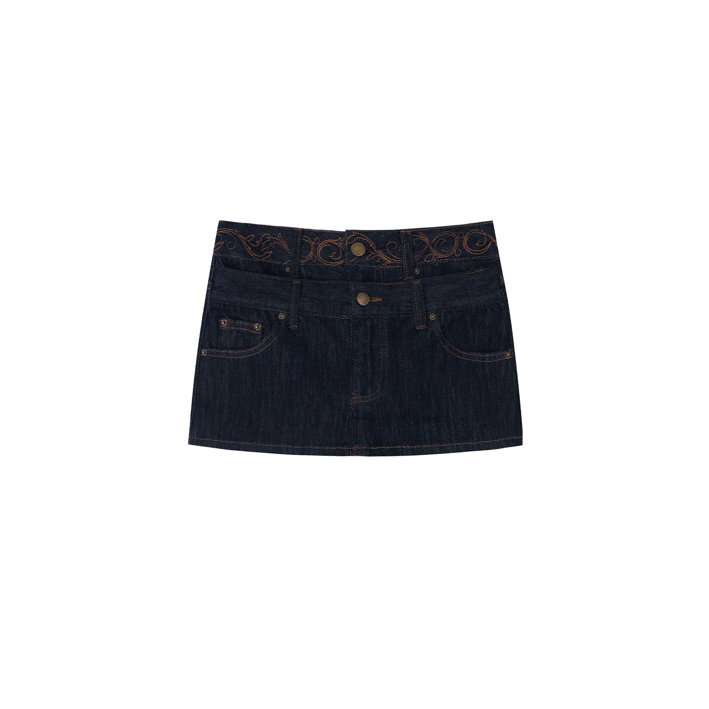 Low-Rise Denim Skirt