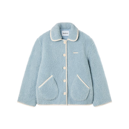 Blueberry Croissant Wool Coat