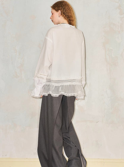 Slouchy Loose Long-Sleeved Tops