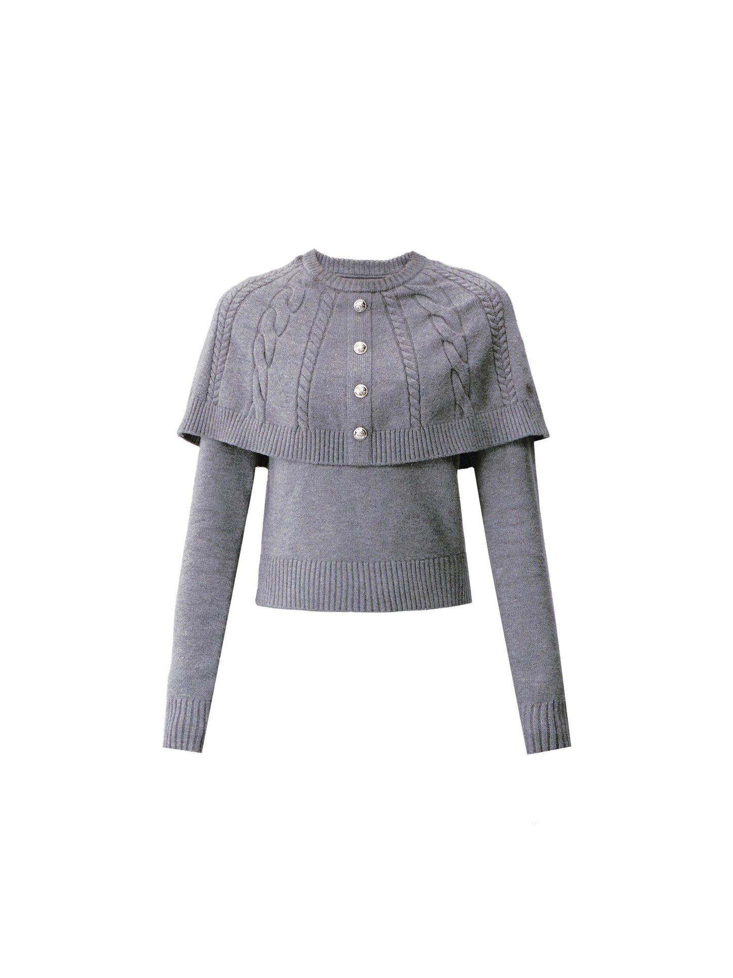 Fake Two Piece Knit Sweater Top