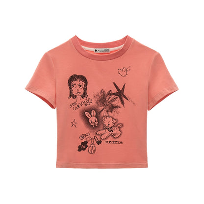 Sweet Graffiti Slim Fit Top