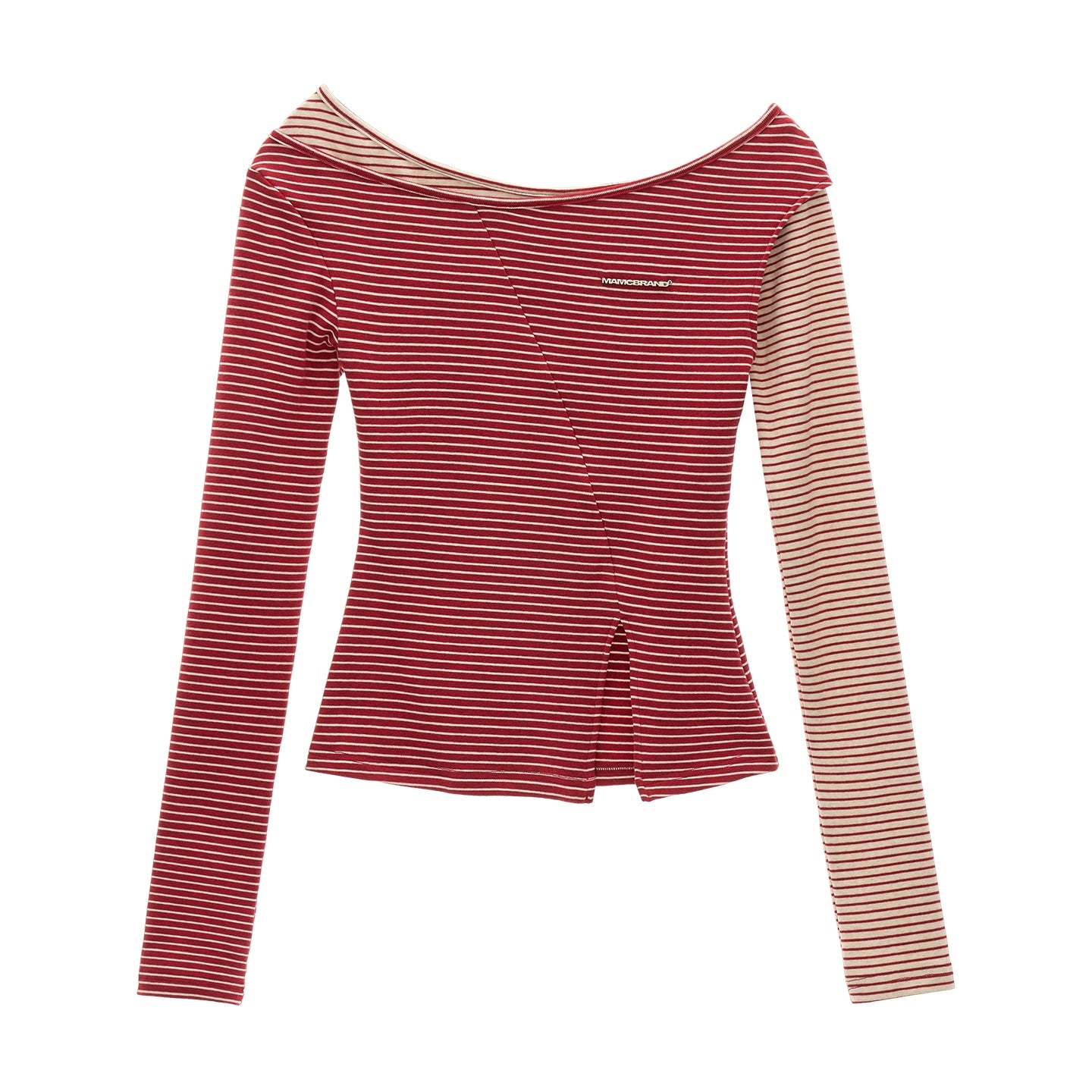 Striped Slim Long-Sleeved Top