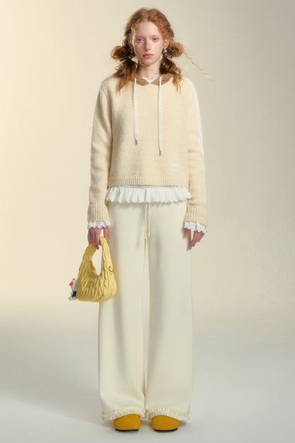 Hooded Cut-Out Sweater Top