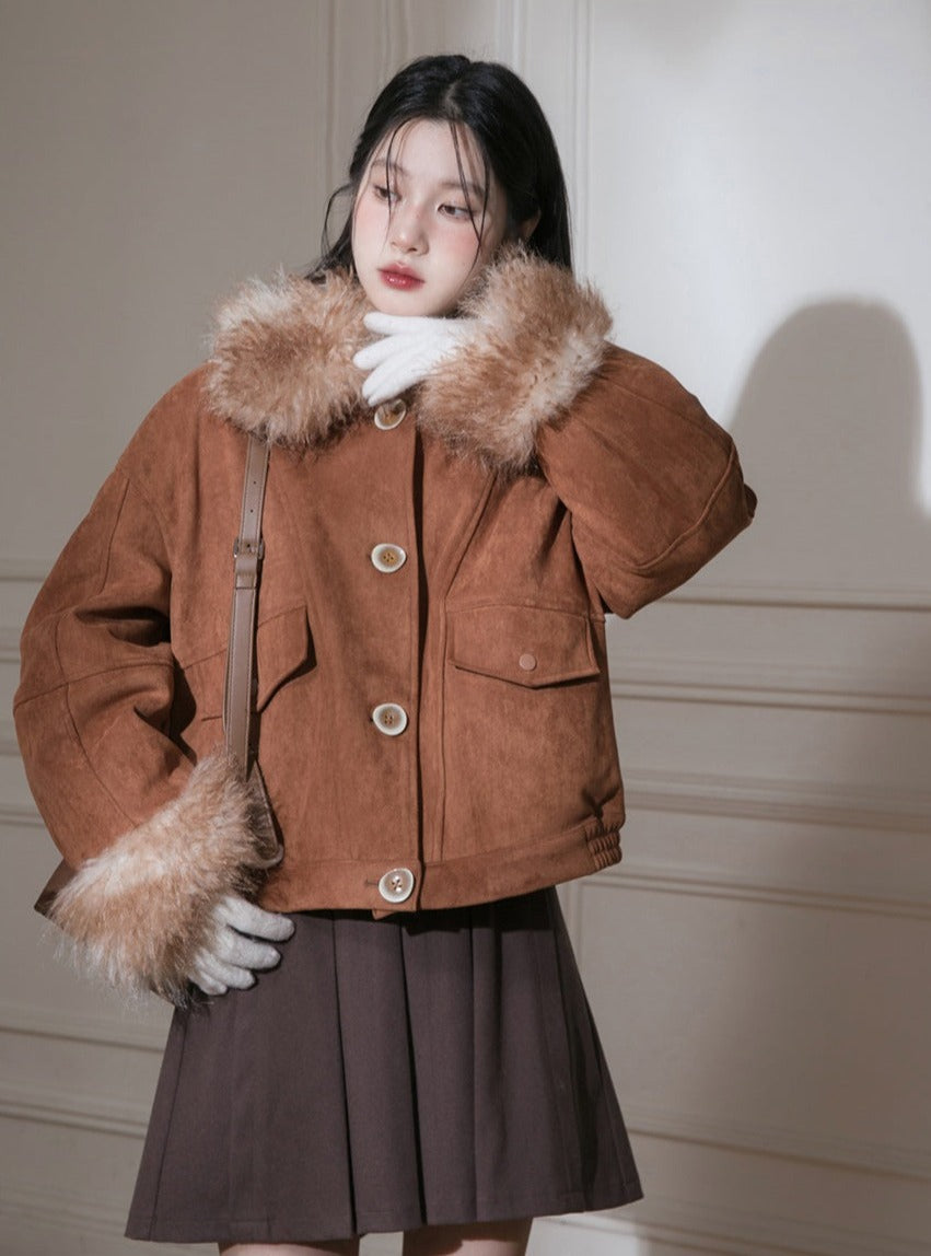 Duck Down Cropped Down Jacket