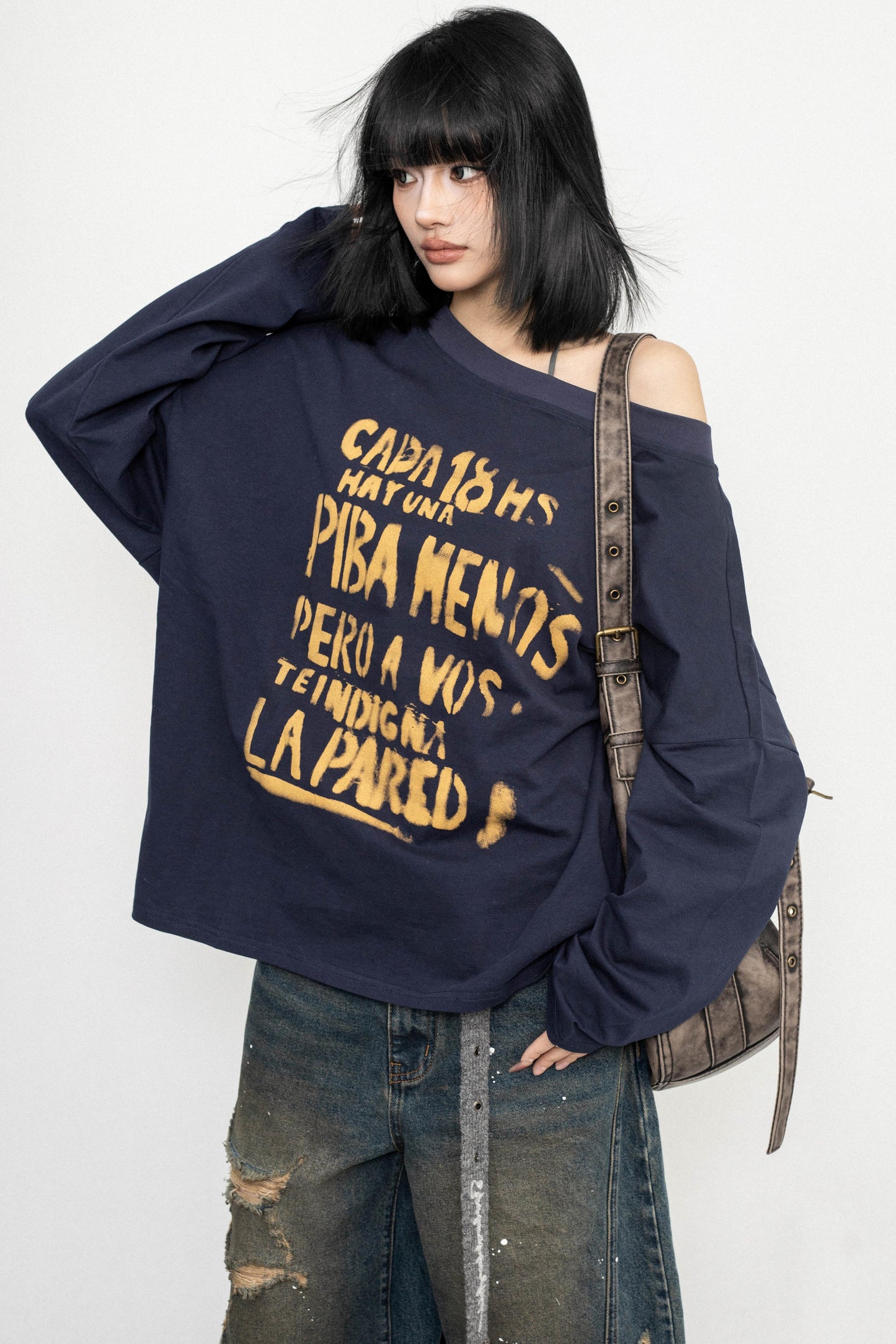 Casual Printed Off-Shoulder Top