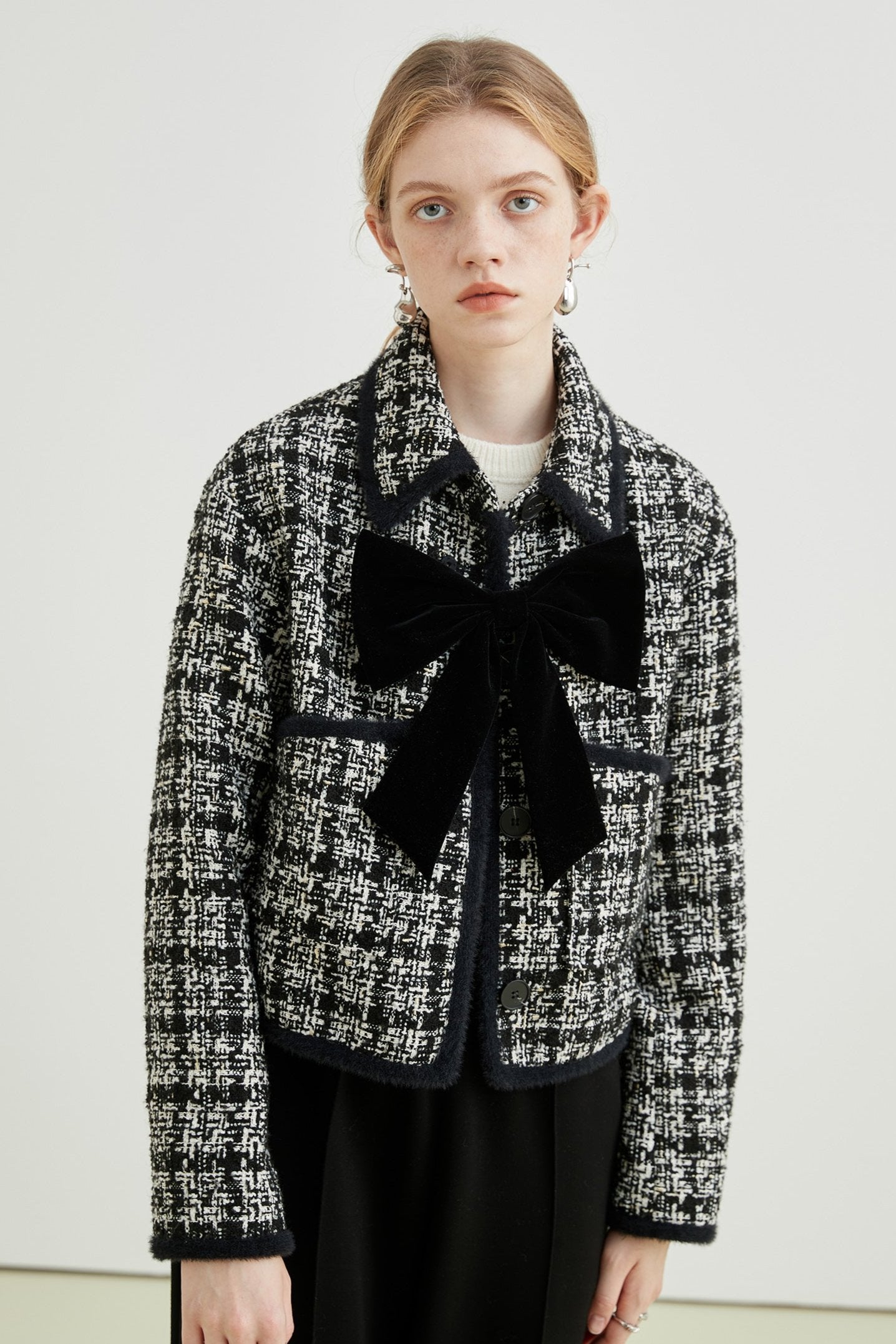 Tweed Design Bow Jacket