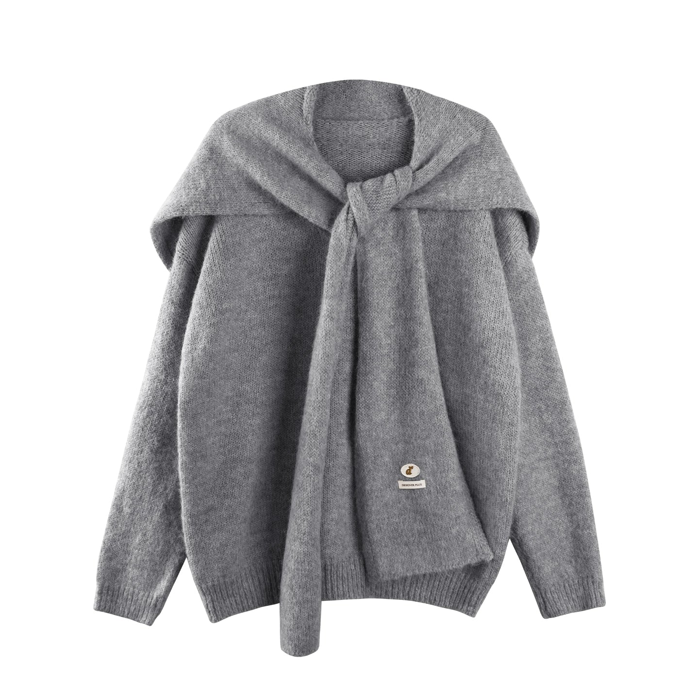 Solid Knitwear Two-Piece Top Set