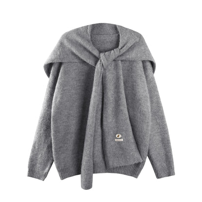 Solid Knitwear Two-Piece Top Set