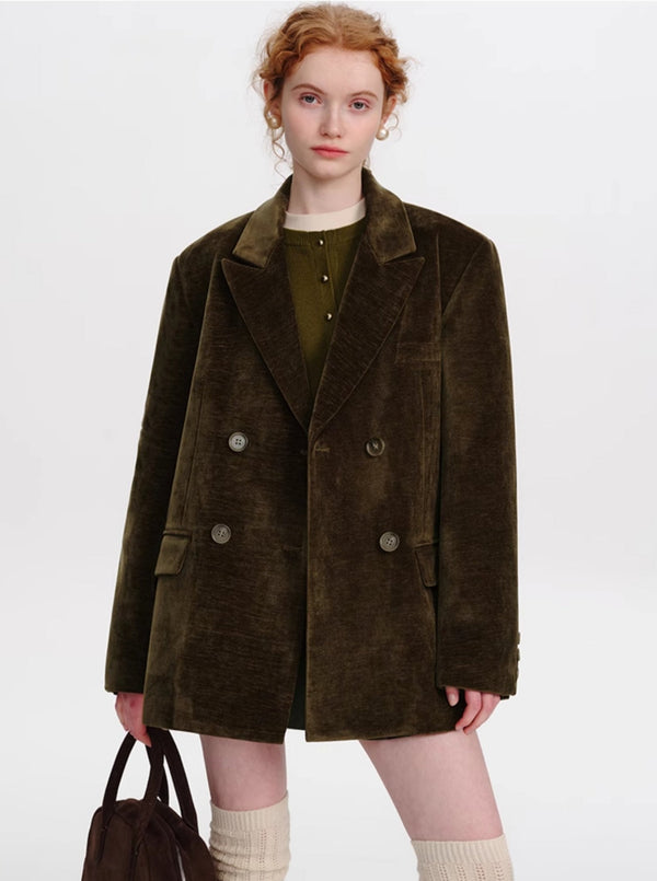 Retro loose silhouette blazer