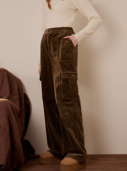 American Corduroy Versatile Wide-leg Pants