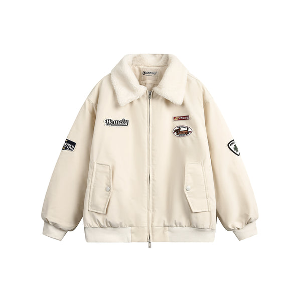 Vintage Lammwolle Baumwolljacke 