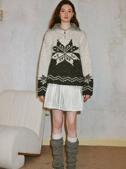 Snow Bell Vintage Wool Knit Top