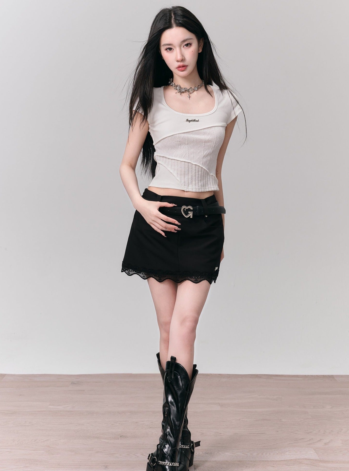 High-Quality Patchwork Crop Top