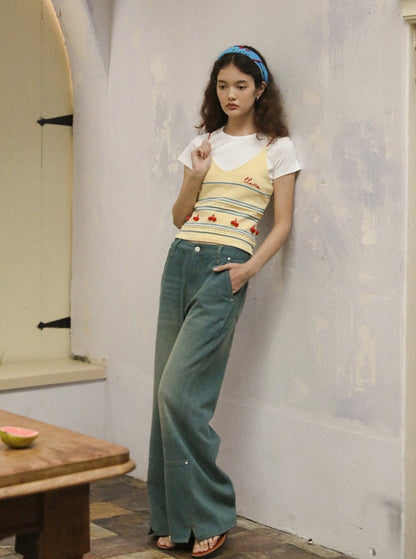 French Loose Balloon Denim Pants