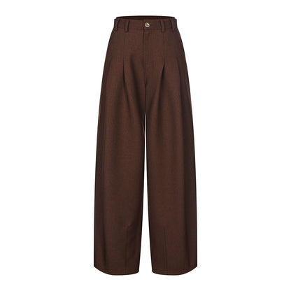 WhyBerry 24AW "Heißer Kakao" Locker geschnittene lässige TR-Hose