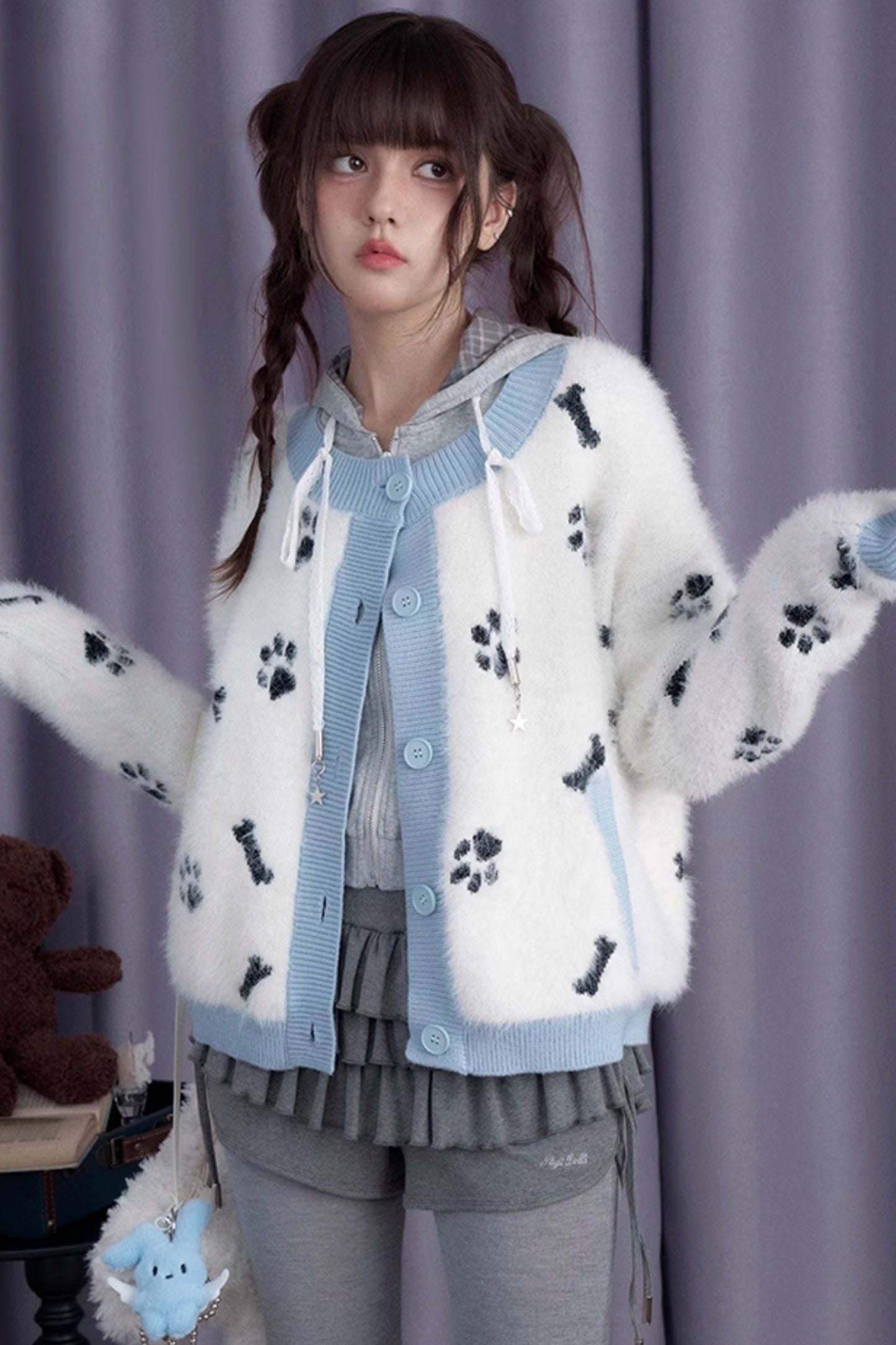 Warm Imitation Mink Cardigan Sweater