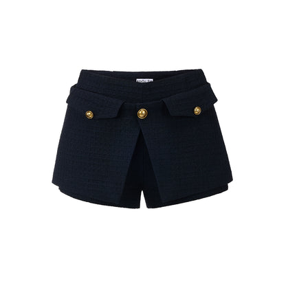 Winter A-Line Button Design Shorts