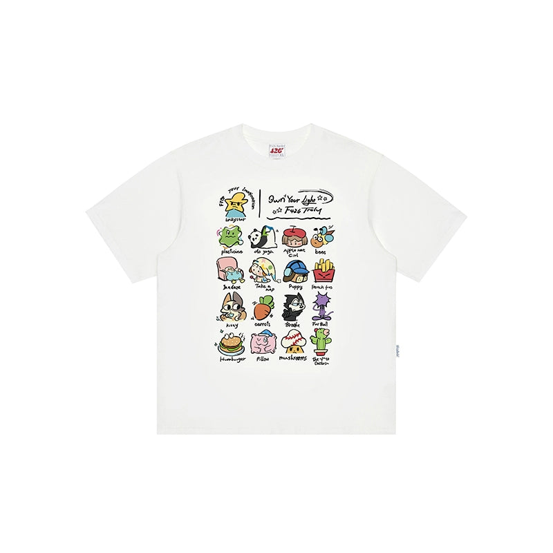 Ehepaar Graffiti Cartoon T-Shirt