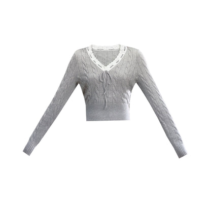 Warm Poetry Retro Waist Sweater Skirt Set-Up