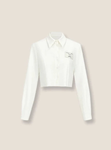 White basic simple short shirt