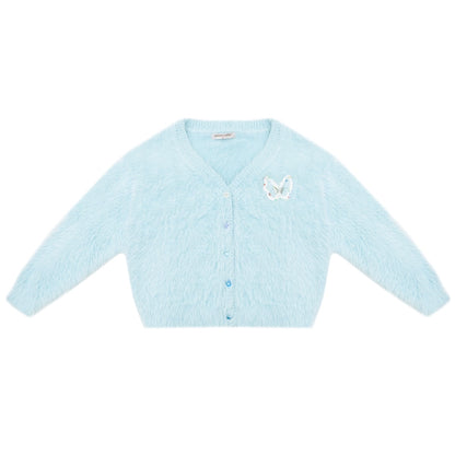 Lazy Butterfly Plush Cardigan