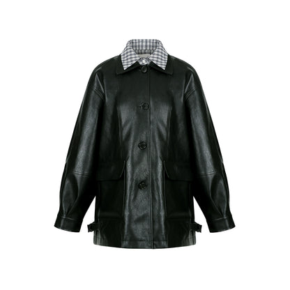 Versatile Retro Leather Jacket