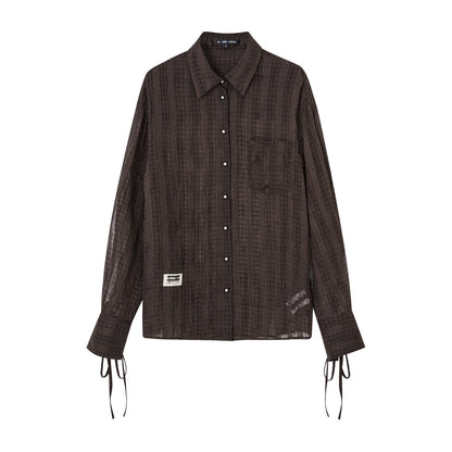 Plaid Mesh Summer Shirt Jacket