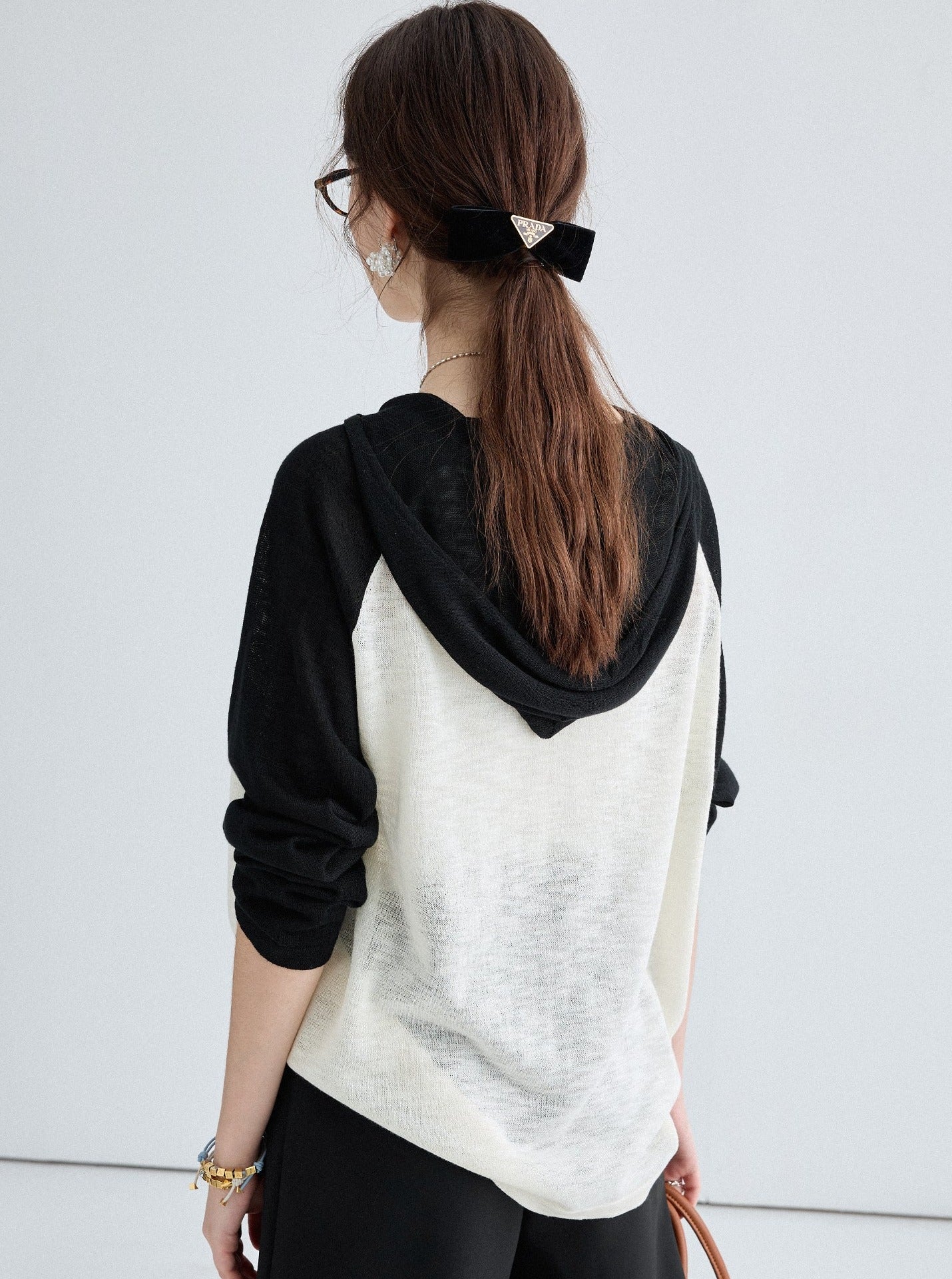 Raglan Sleeve Hooded Top