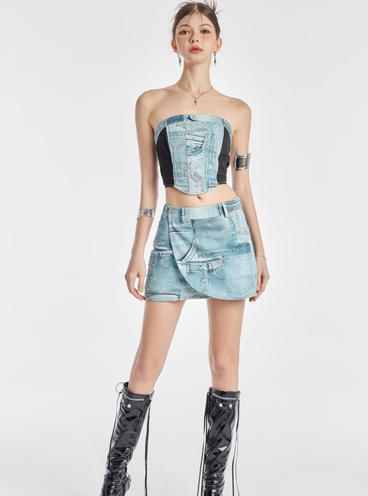 Blue Denim Babes Skirt