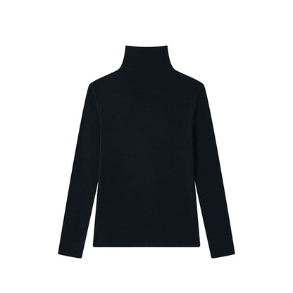 Tencel Wool Seamless Turtleneck Sweater