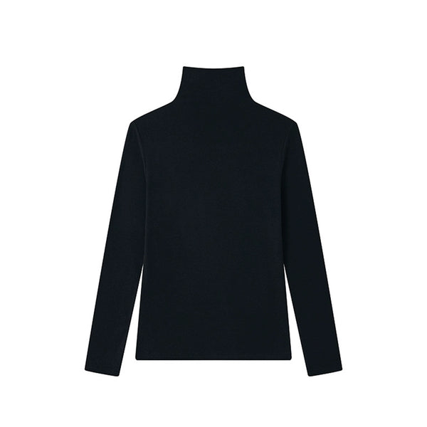 Tencel Wool Seamless Turtleneck Sweater