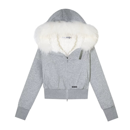 Retro Fleece Hooded Jacket Set-Up