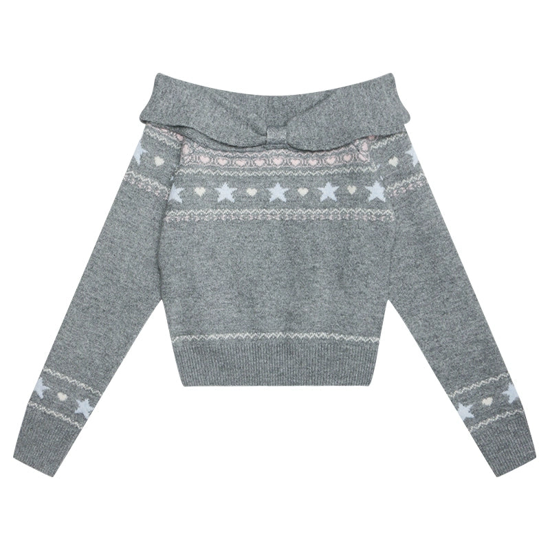 Fair Island One-Shoulder Knit Sweater