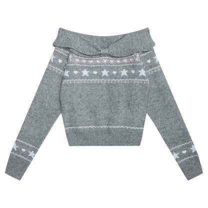 Fair Island One-Shoulder Knit Sweater