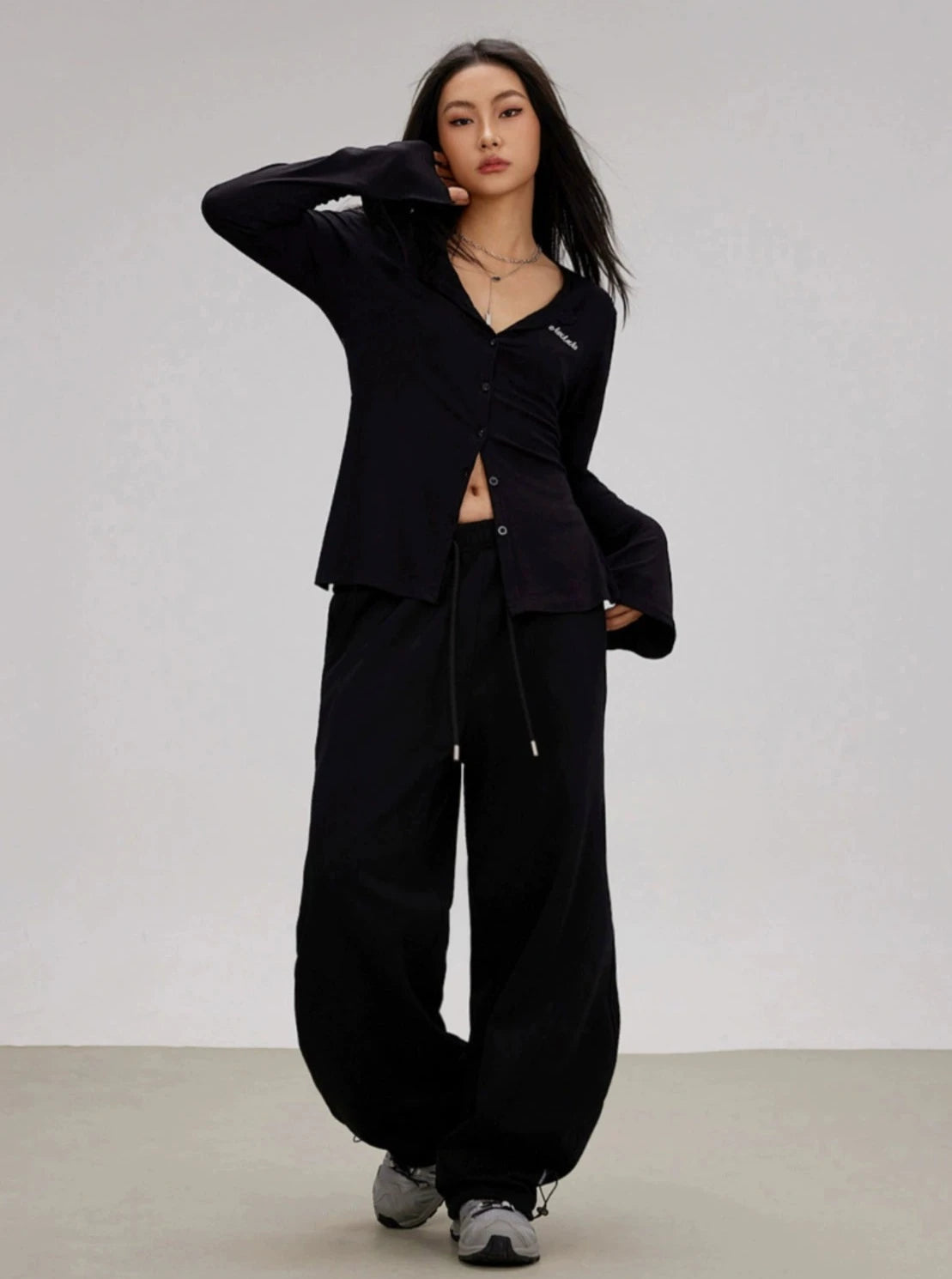 Black Jazz Dance Lazy Suit Set-Up