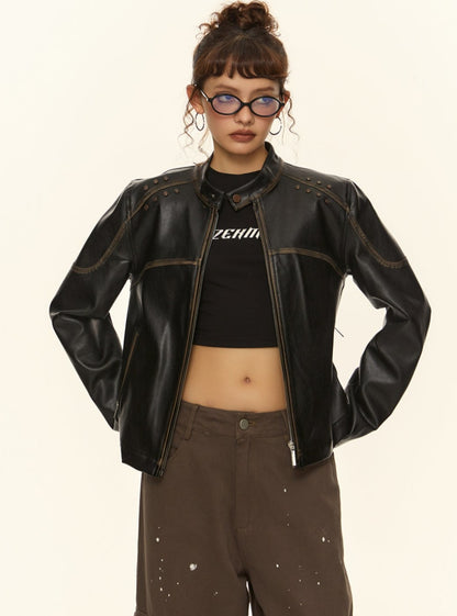 American Retro Leather Jacket