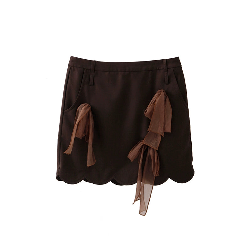 Bow A-line skirt