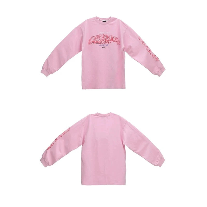 Hip Hop Trendy Marke Rosa Sweatshirt