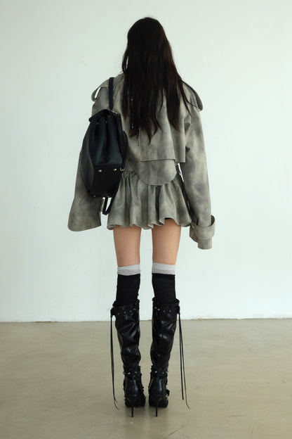 LOOSE SOIL-DYED TRENCH COAT