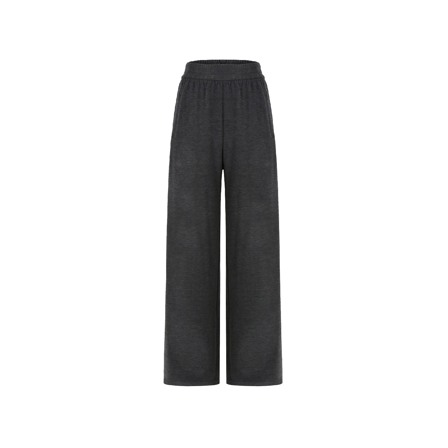 Elastic Waist Wool Blend Slacks