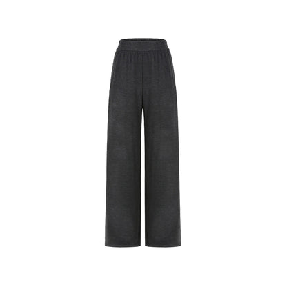 Elastic Waist Wool Blend Slacks
