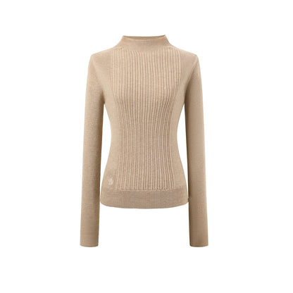 Ribbed Waist-Cinching Knit Sweater