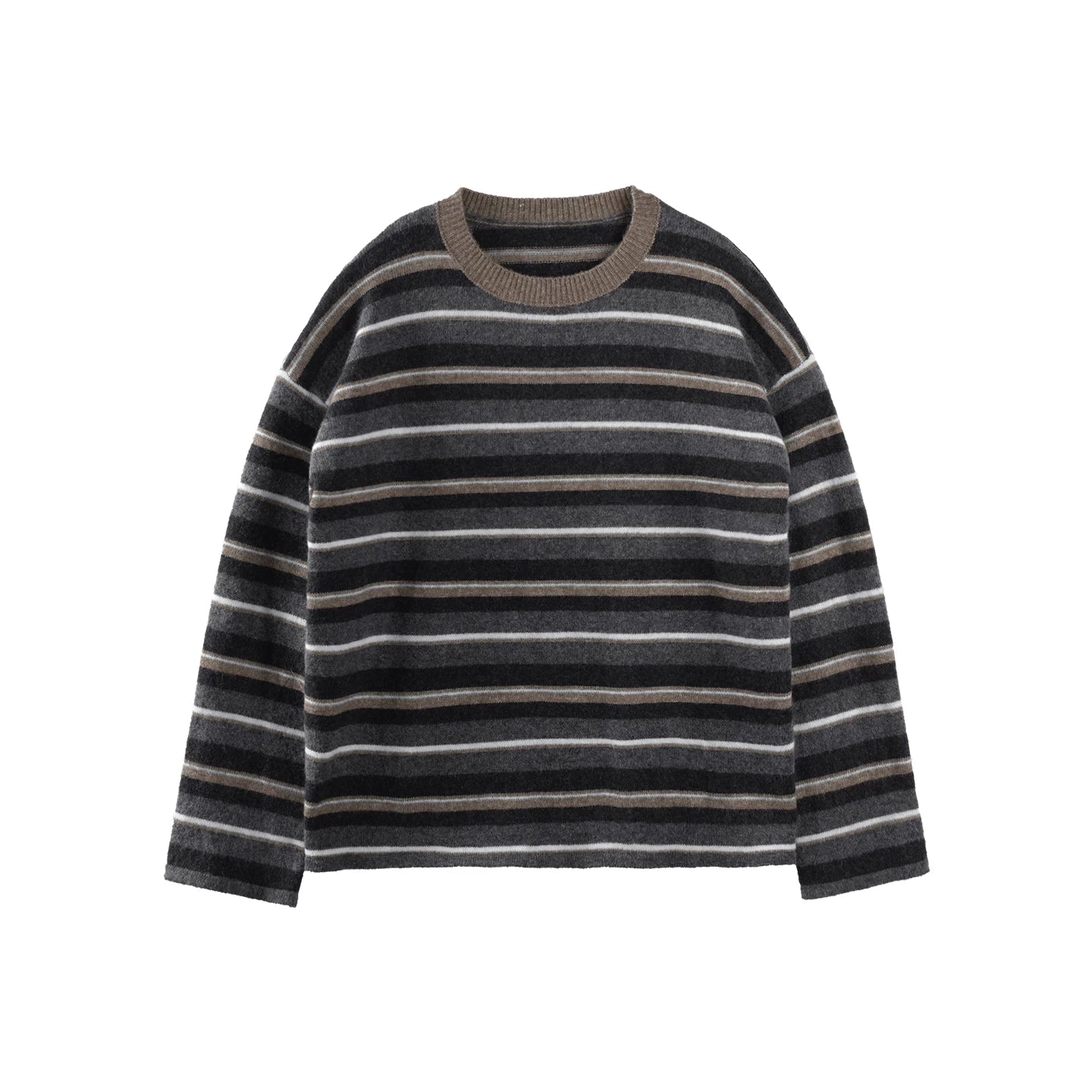 Color-Blocked Wool Knit Sweater Set-Up