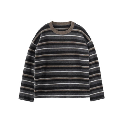 Color-Blocked Wool Knit Sweater Set-Up