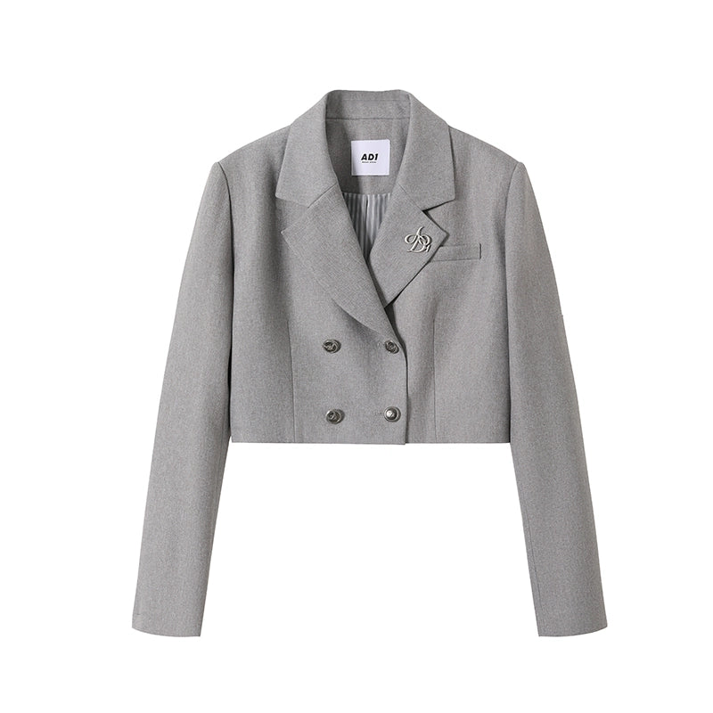 DOUBLE-BREASTED BLAZER LOOSE COAT