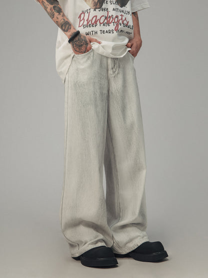 Rub Dirty Distressed Vintage Straight Pants