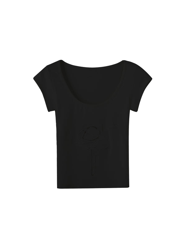 Hand-Painted Modal Slim Fit T-Shirt